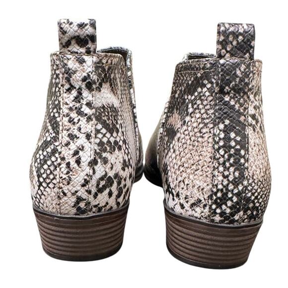 Pierre Dumas Size 8.5 Black Snakeskin Western Rodeo Block Heel Ankle Bootie Boot - Picture 6 of 10